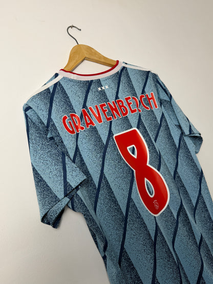 Ryan Gravenberch AFC Ajax 2020-21 away football shirt (L)