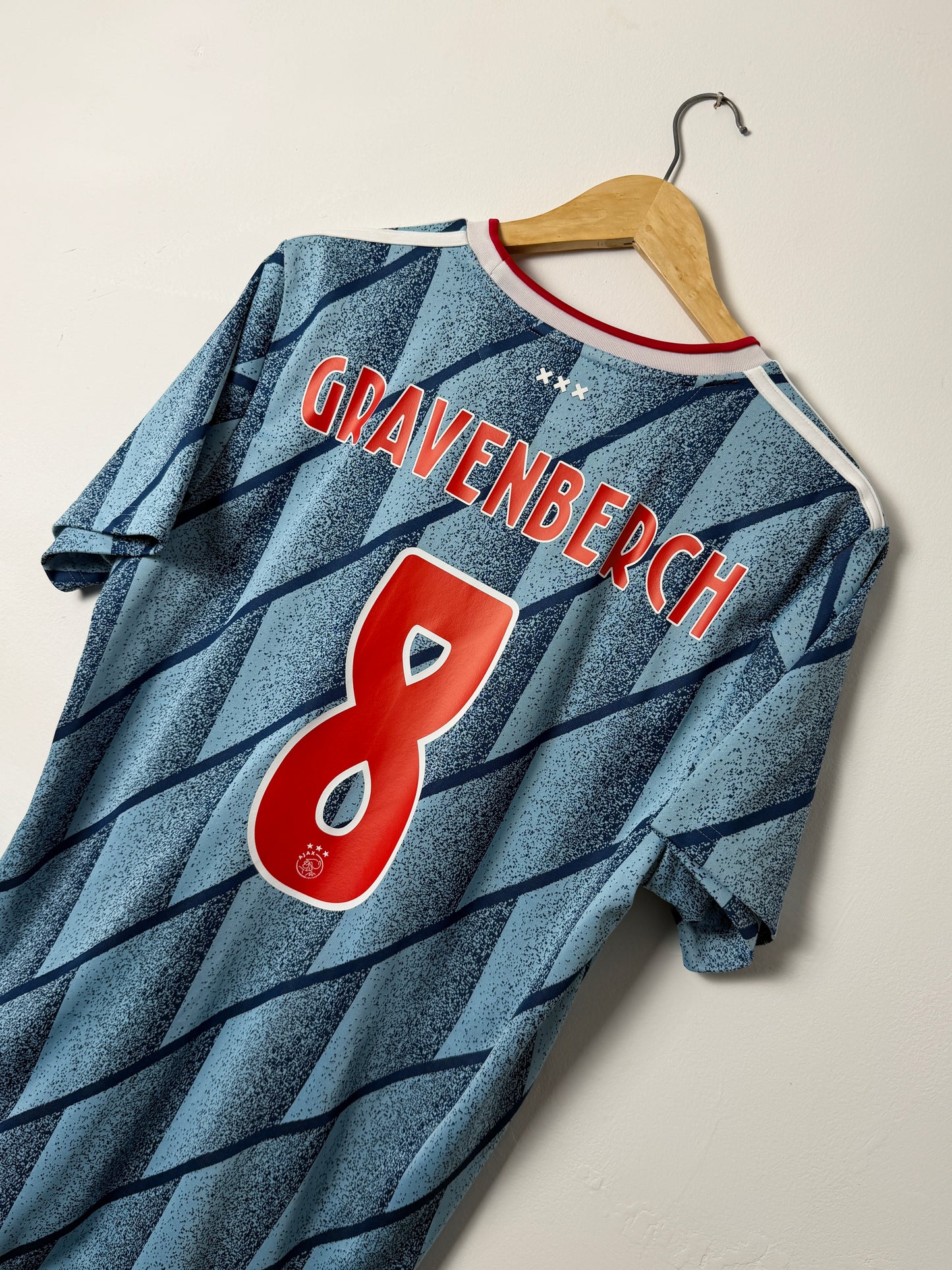Ryan Gravenberch AFC Ajax 2020-21 away football shirt (L)