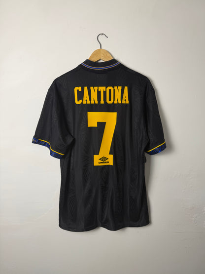 Eric Cantona Manchester United 1994-95 away football shirt (L)