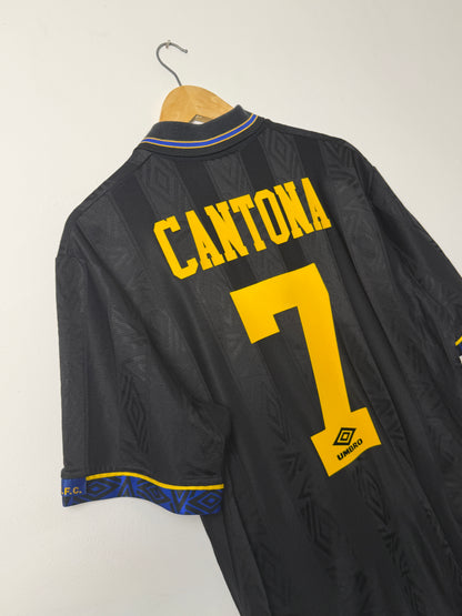 Eric Cantona Manchester United 1994-95 away football shirt (L)