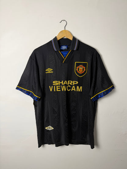 Eric Cantona Manchester United 1994-95 away football shirt (L)