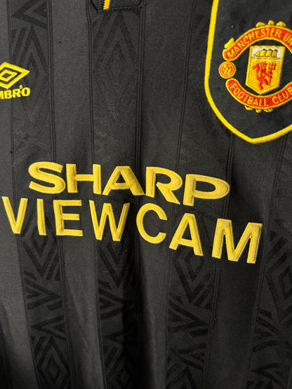 Eric Cantona Manchester United 1994-95 away football shirt (L)
