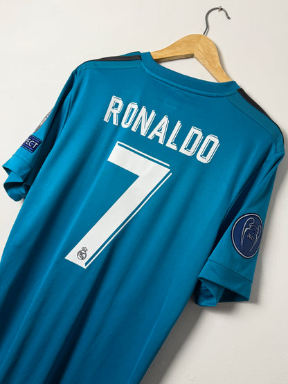 Cristiano Ronaldo Real Madrid CF 2017-18 third football shirt (L)