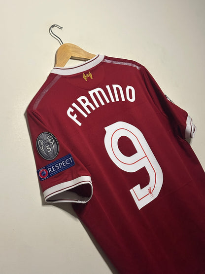 Roberto Firmino Liverpool FC 2017-18 home football shirt (M)