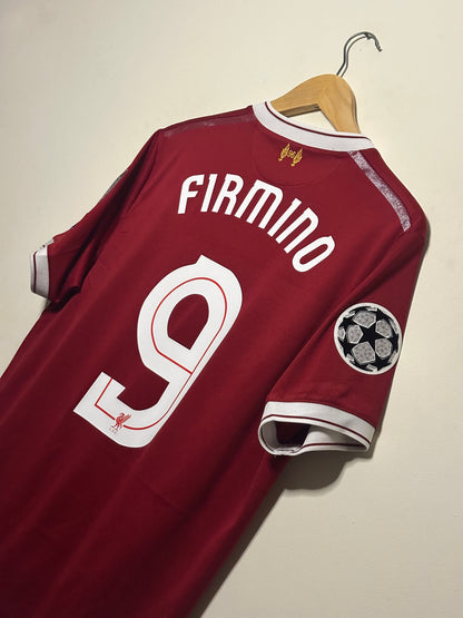 Roberto Firmino Liverpool FC 2017-18 home football shirt (M)