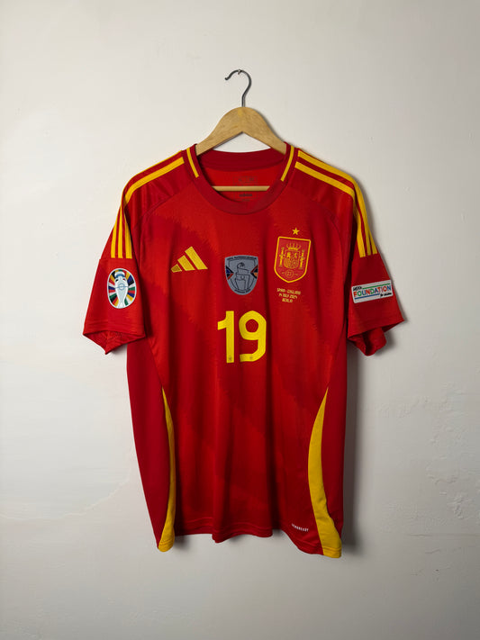 Lamine Yamal Spain 2024 Euros Final home football shirt (XL)