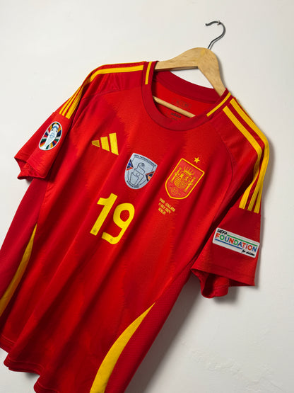 Lamine Yamal Spain 2024 Euros Final home football shirt (XL)
