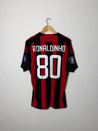 Ronaldinho AC Milan 2008-09 home football shirt (M)