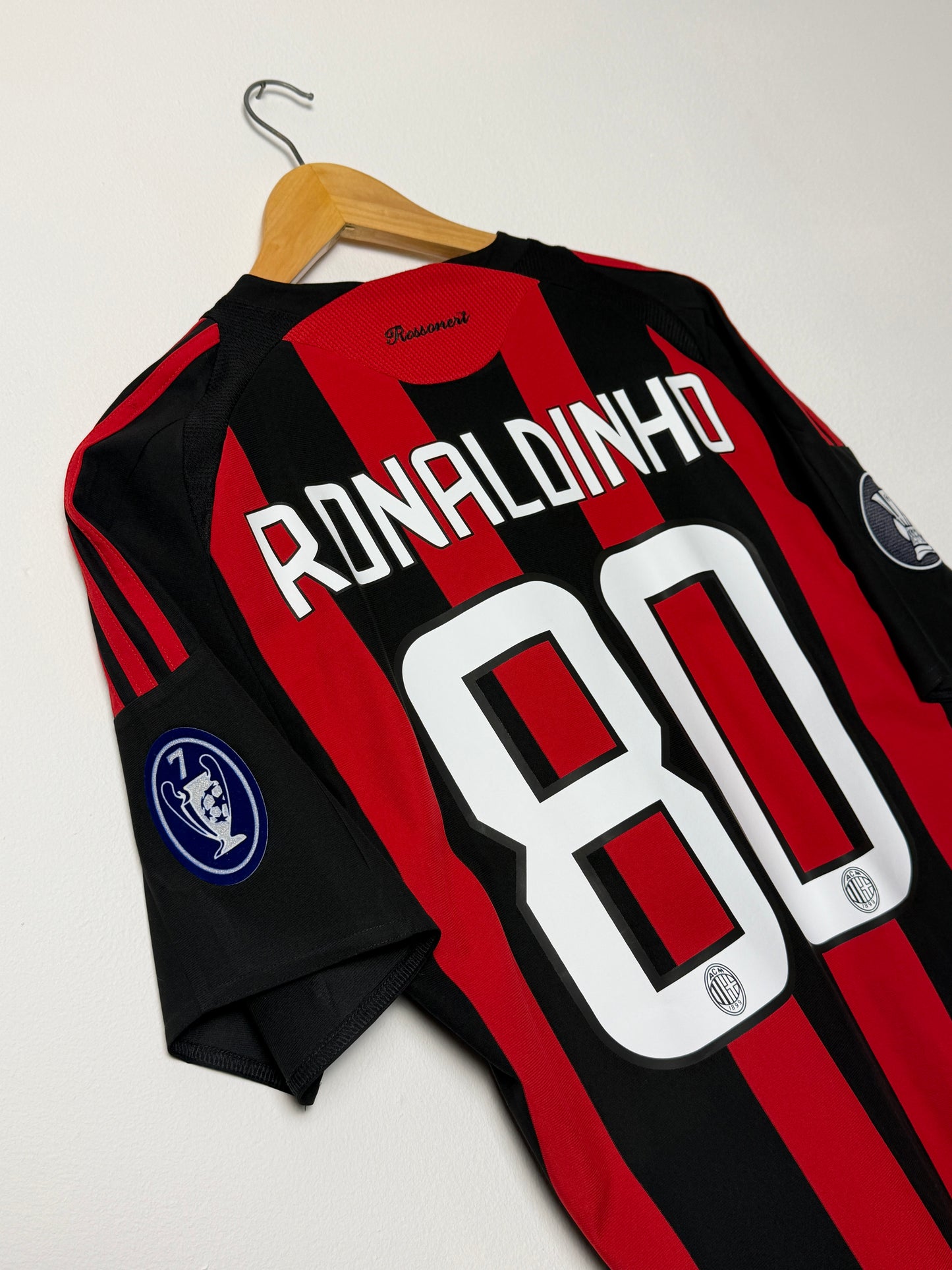 Ronaldinho AC Milan 2008-09 home football shirt (M)
