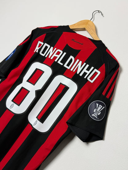 Ronaldinho AC Milan 2008-09 home football shirt (M)