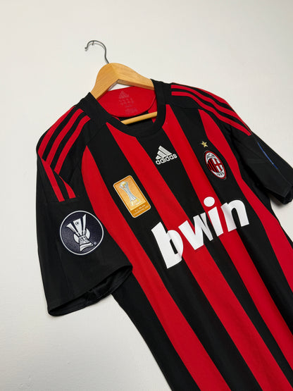 Ronaldinho AC Milan 2008-09 home football shirt (M)