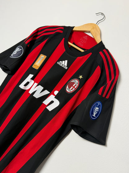 Ronaldinho AC Milan 2008-09 home football shirt (M)