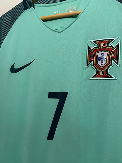 Cristiano Ronaldo Portugal 2016 Euro away football shirt (M)