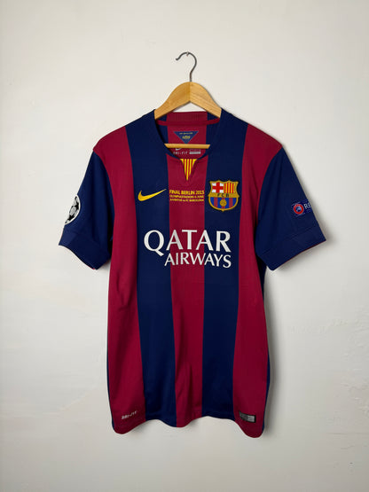 Luis Suarez FC Barcelona 2014-15 Champions League final edition home football shirt (M)