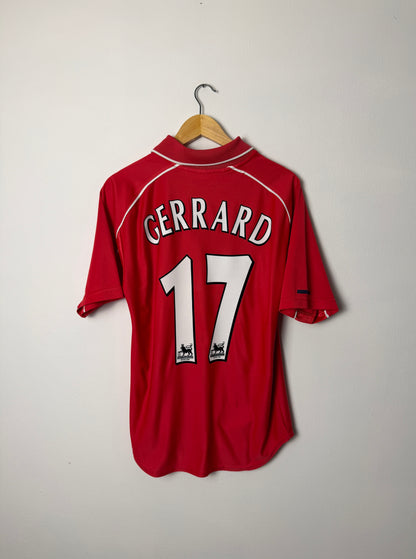 Steven Gerrard Liverpool FC 2000-02 home football shirt (M)