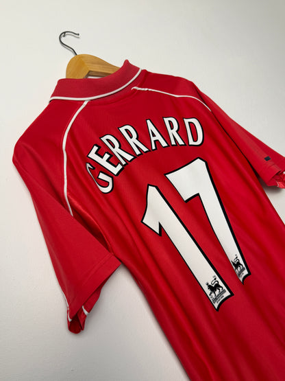 Steven Gerrard Liverpool FC 2000-02 home football shirt (M)
