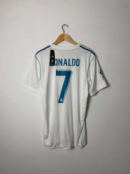 Cristiano Ronaldo Real Madrid 2017-18 home football shirt (M)