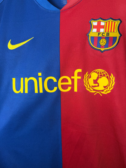Lionel Messi FC Barcelona 2008-09 long sleeve home football shirt (M)