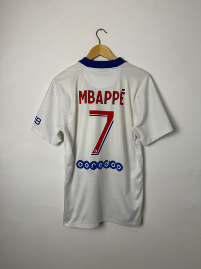Kylian Mbappe PSG 2020-21 away football shirt (M)