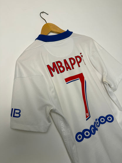 Kylian Mbappe PSG 2020-21 away football shirt (M)