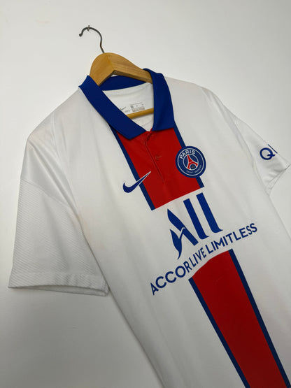 Kylian Mbappe PSG 2020-21 away football shirt (M)