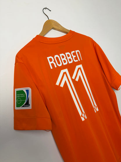 Arjen Robben Netherlands 2014 World Cup home football shirt (L)