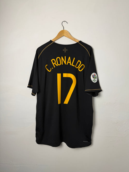 Cristiano Ronaldo Portugal 2006 World Cup away football shirt (XL)