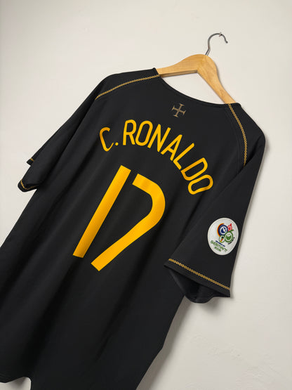 Cristiano Ronaldo Portugal 2006 World Cup away football shirt (XL)