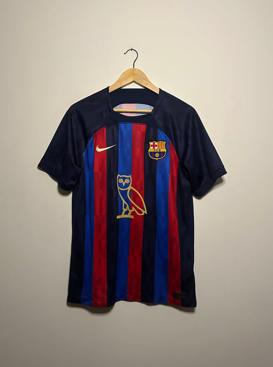Robert Lewandowski FC Barcelona x Drake OVO 2022-23 home football shirt (M)