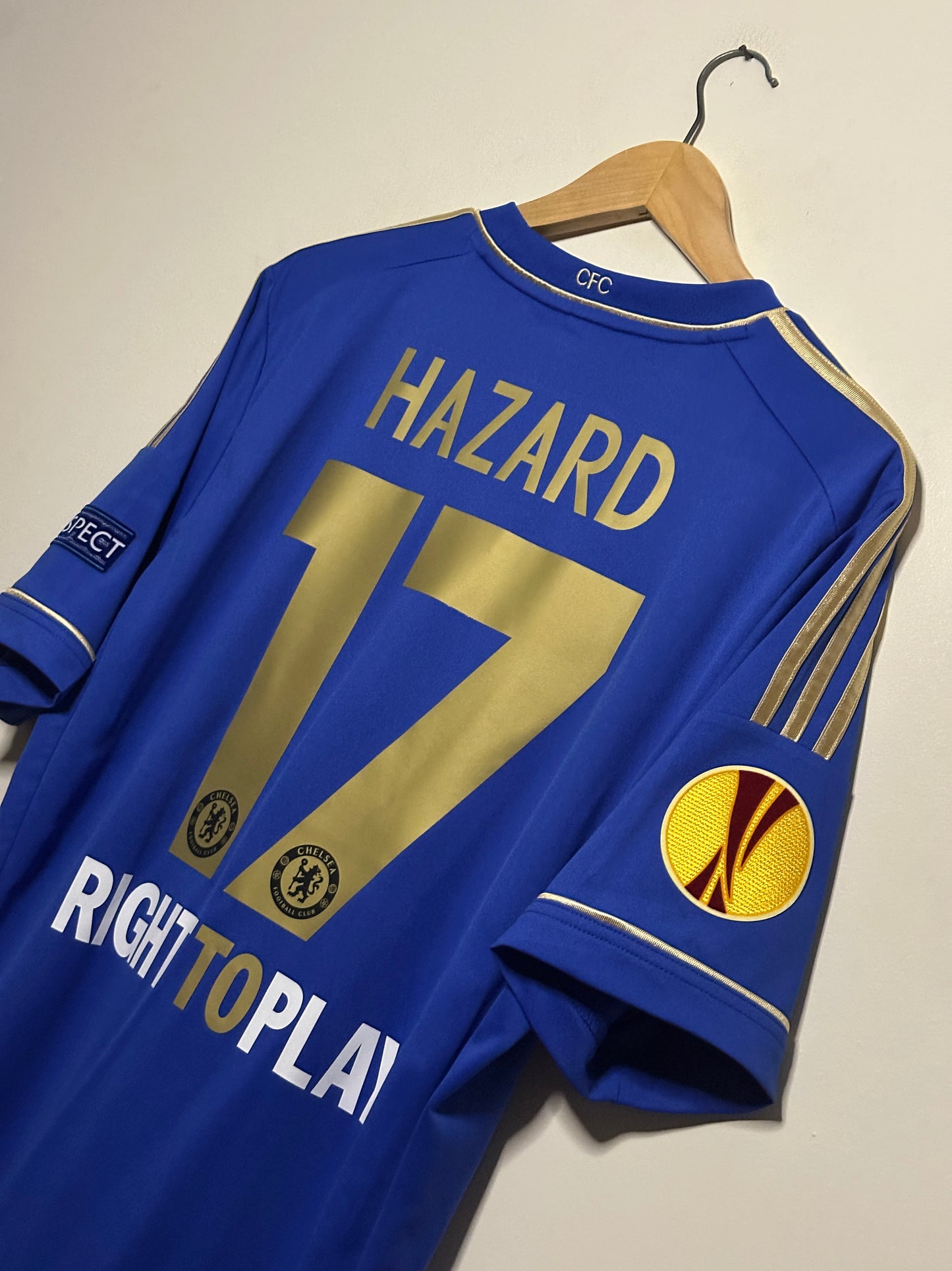Eden Hazard Chelsea FC 2012-13 Europa League final version home football shirt (L)