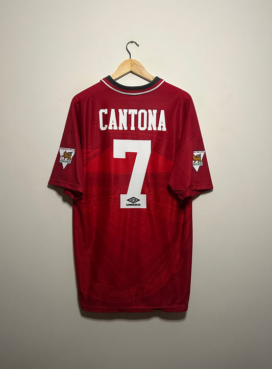 Eric Cantona Manchester United 1994-96 home football shirt (XL)