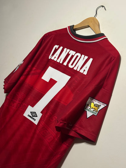 Eric Cantona Manchester United 1994-96 home football shirt (XL)