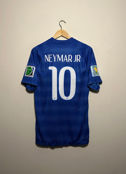 Neymar JR Brazil 2014 World Cup away football shirt (M)