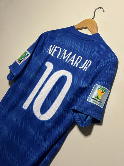 Neymar JR Brazil 2014 World Cup away football shirt (M)