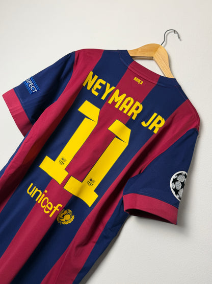 Neymar JR FC Barcelona 2014-15 home Champions League final football shirt (L)