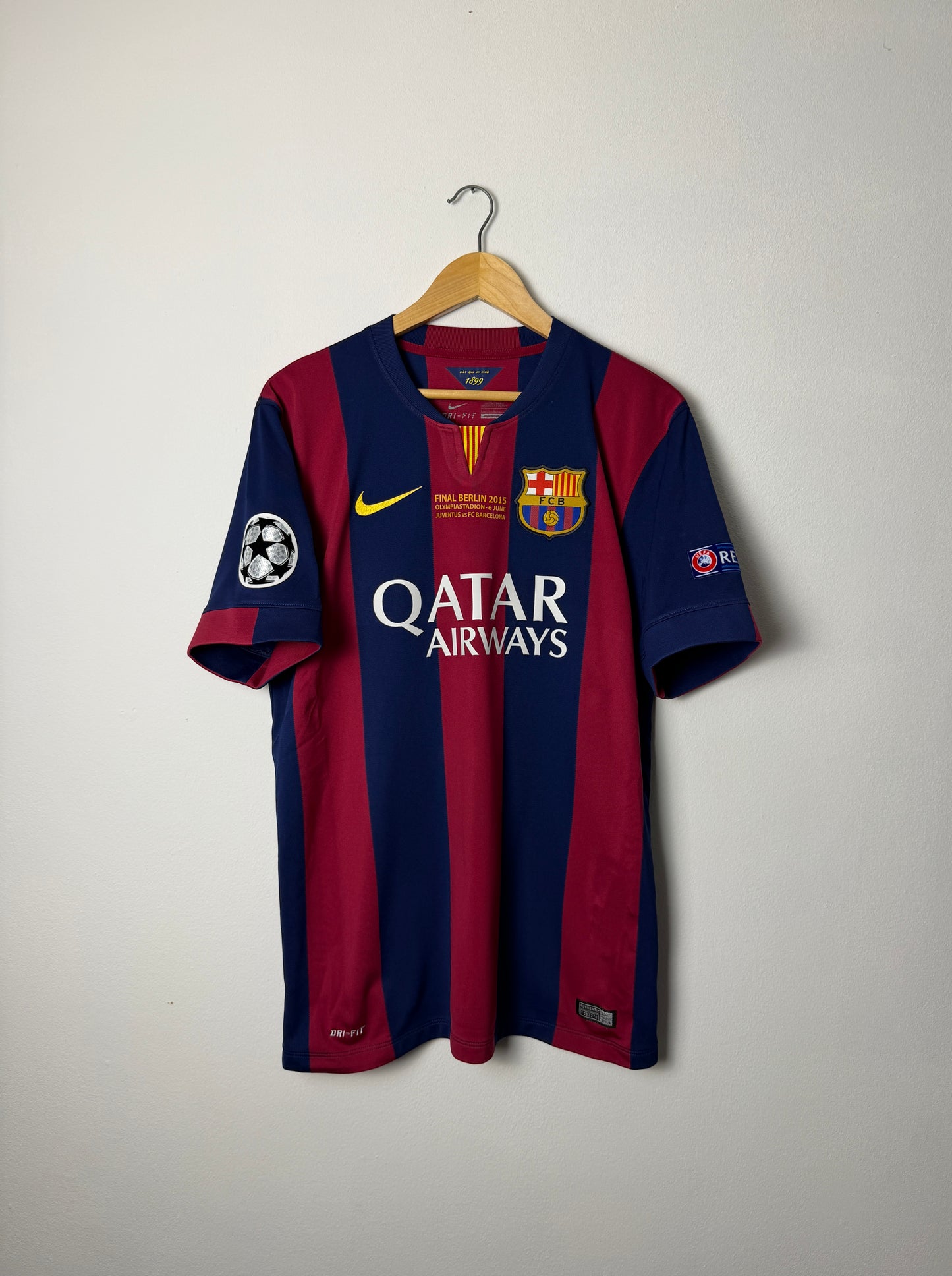 Neymar JR FC Barcelona 2014-15 home Champions League final football shirt (L)