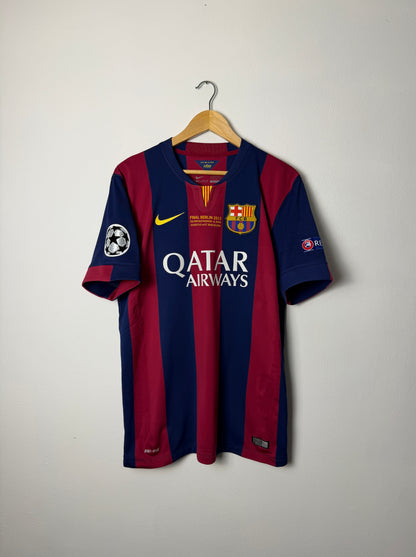 Neymar JR FC Barcelona 2014-15 home Champions League final football shirt (L)