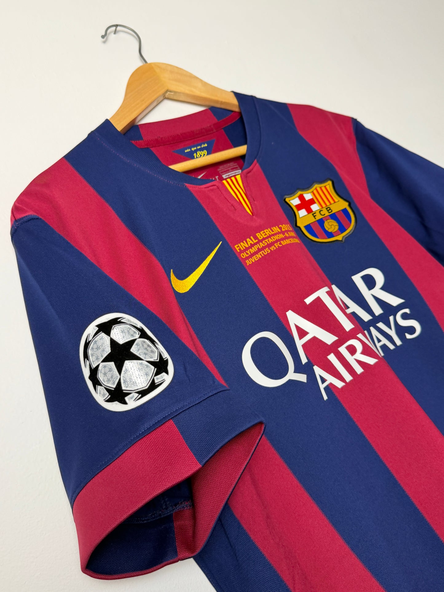 Neymar JR FC Barcelona 2014-15 home Champions League final football shirt (L)