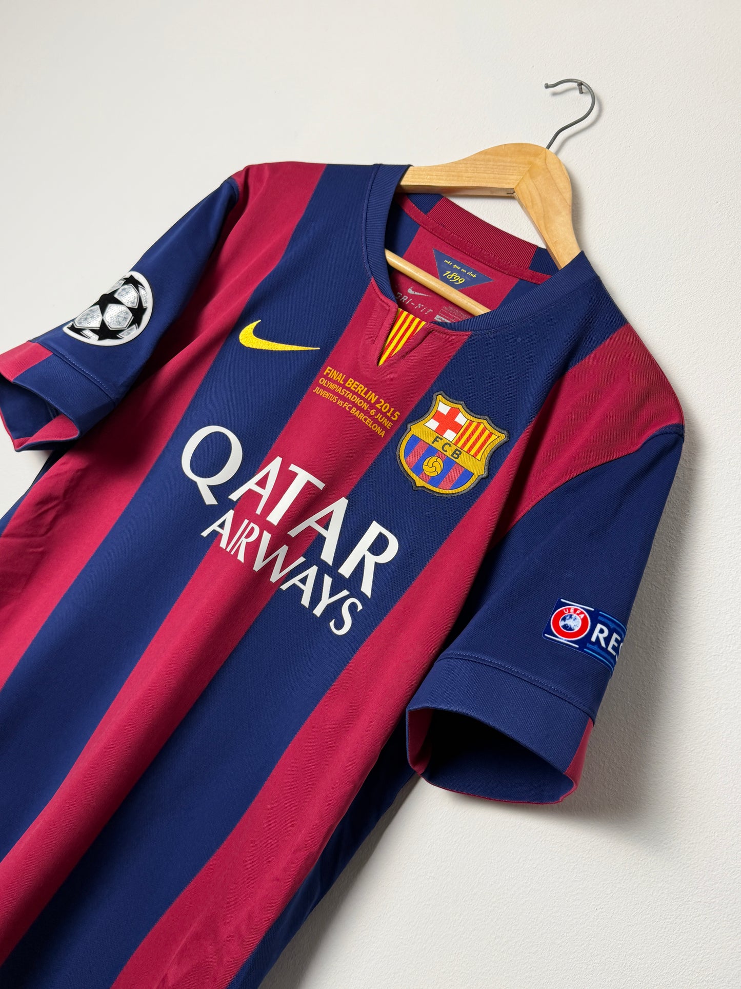 Neymar JR FC Barcelona 2014-15 home Champions League final football shirt (L)