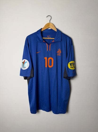 Dennis Bergkamp Netherlands 2000 away football shirt (XL)