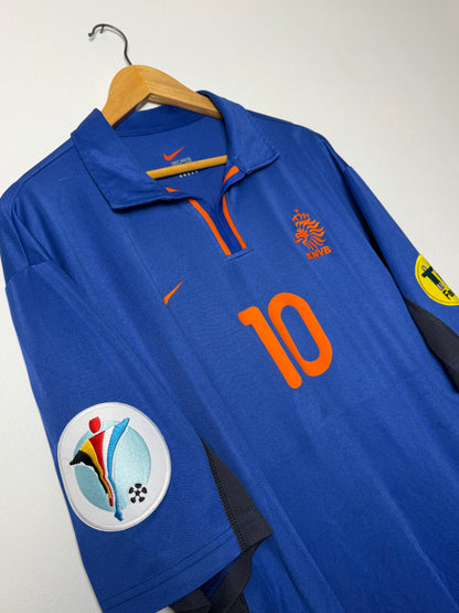 Dennis Bergkamp Netherlands 2000 away football shirt (XL)