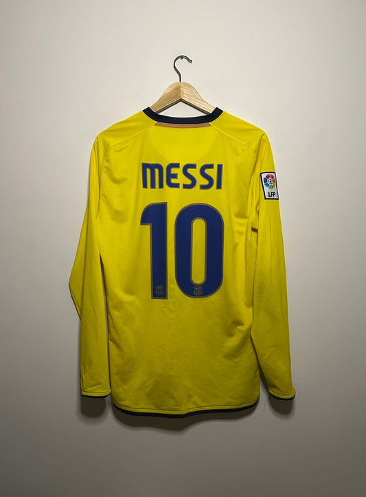 Lionel Messi FC Barcelona 2008-09 long sleeve away football shirt (M)