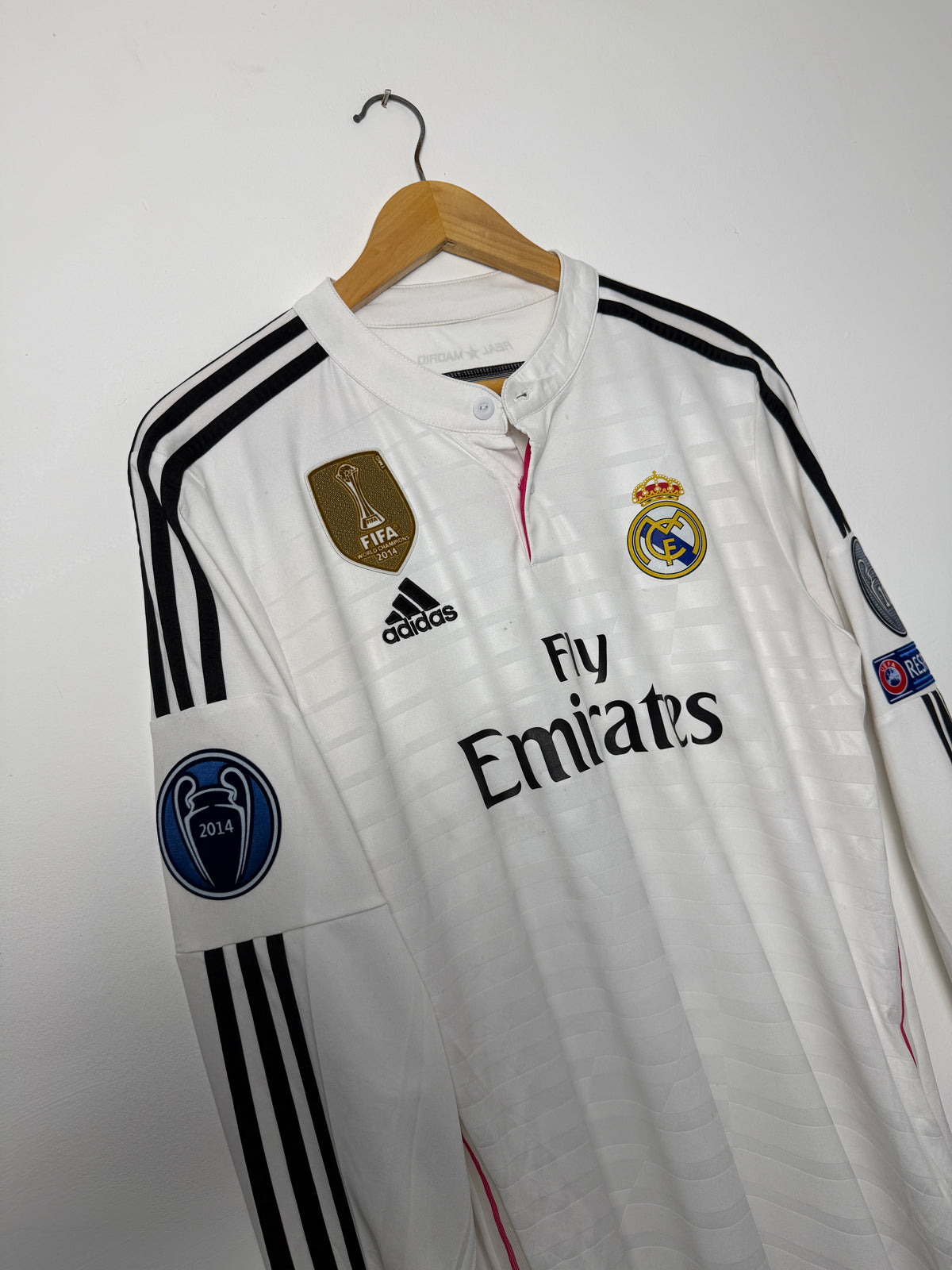 Cristiano Ronaldo Real Madrid CF 2014-15 long sleeve home football shirt (M)