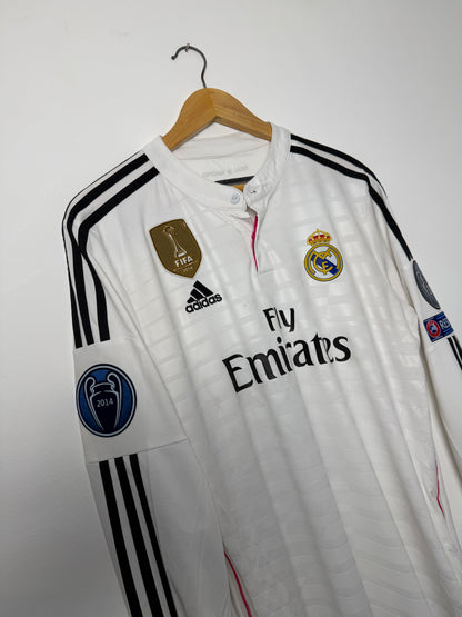 Cristiano Ronaldo Real Madrid CF 2014-15 long sleeve home football shirt (M)