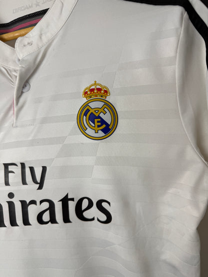 Cristiano Ronaldo Real Madrid CF 2014-15 long sleeve home football shirt (M)