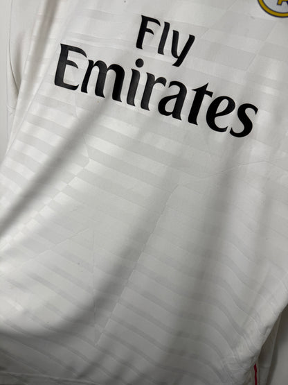 Cristiano Ronaldo Real Madrid CF 2014-15 long sleeve home football shirt (M)