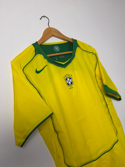 Brazil 2004 re-issue home football shirt (M)