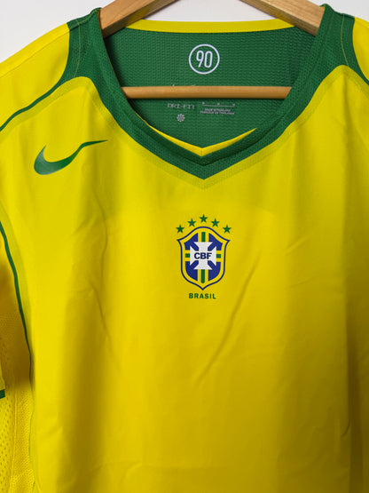Brazil 2004 re-issue home football shirt (M)