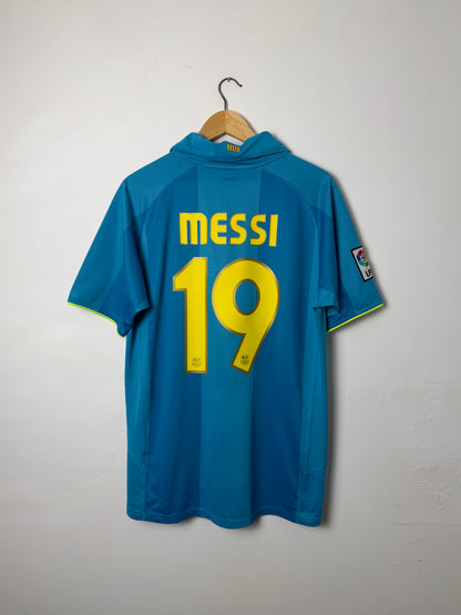 Lionel Messi FC Barcelona 2007-08 away football shirt (M)