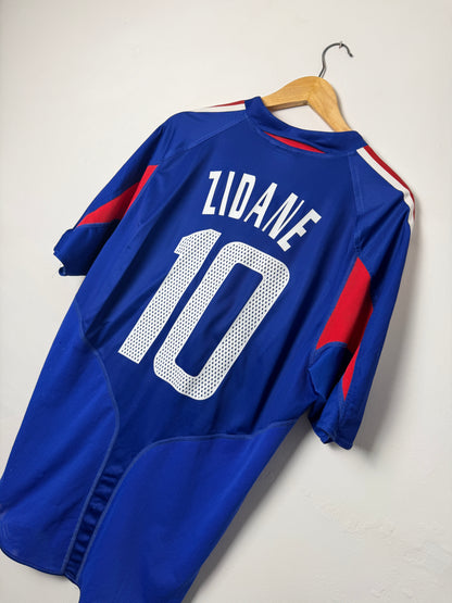 Zinedine Zidane France 2004 home football shirt (L)